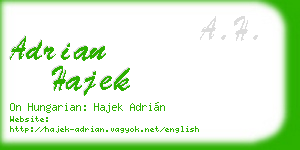 adrian hajek business card