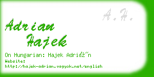 adrian hajek business card